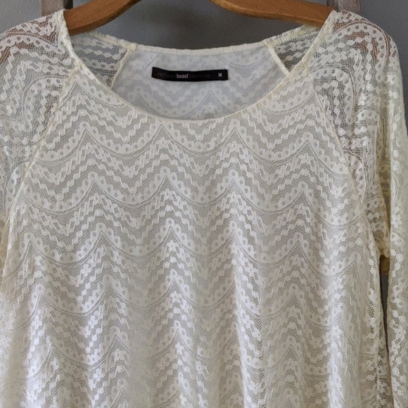 Anthropologie Hazel lace bell sleeved top - Picture 3 of 9